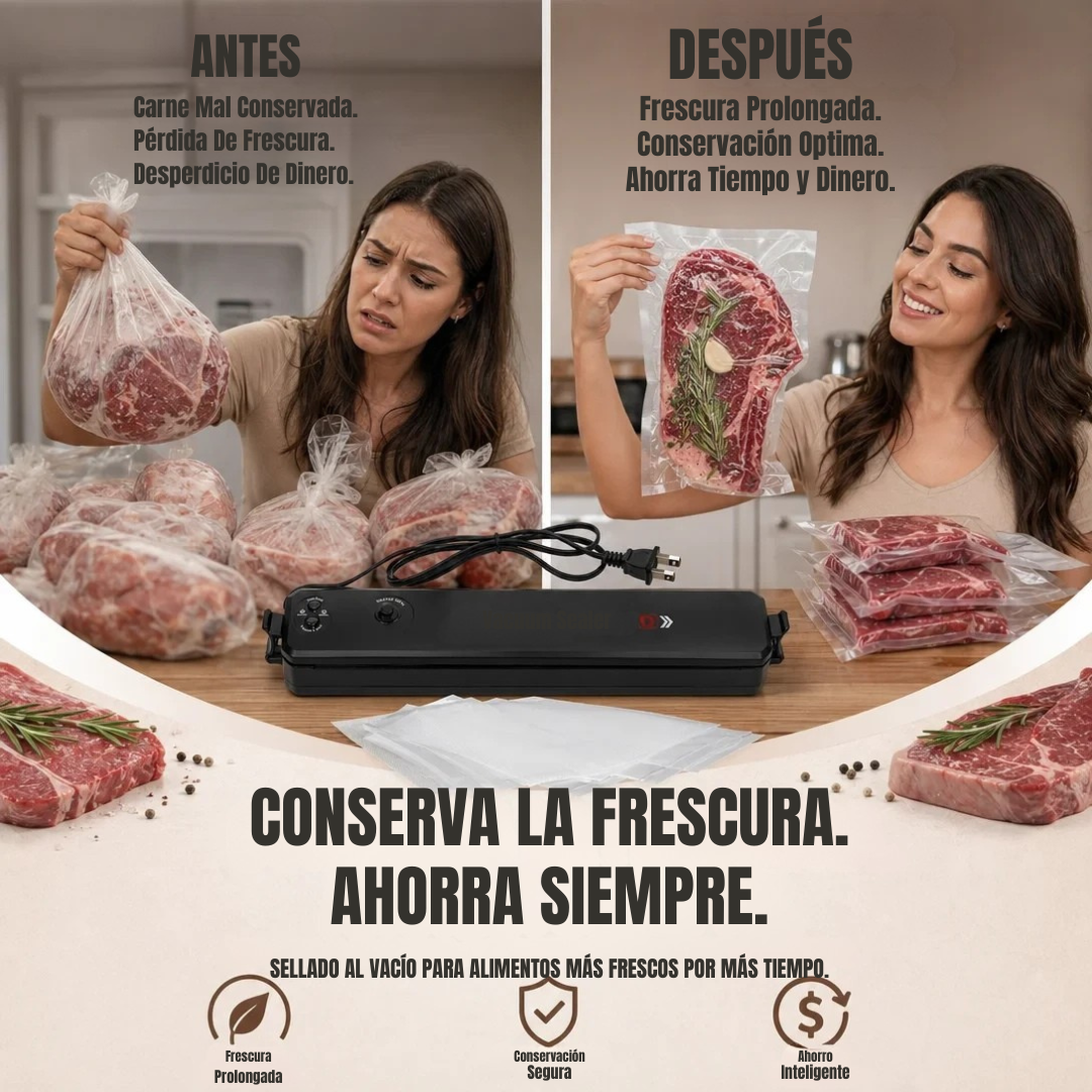 Selladora de bolsas al vacio| Mantén tus alimentos frescos por más tiempo