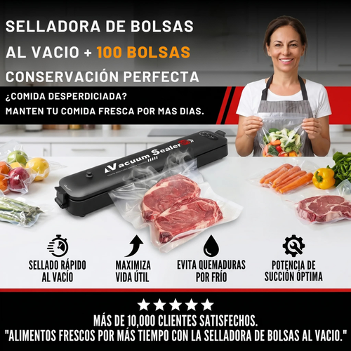 Selladora de bolsas al vacio| Mantén tus alimentos frescos por más tiempo