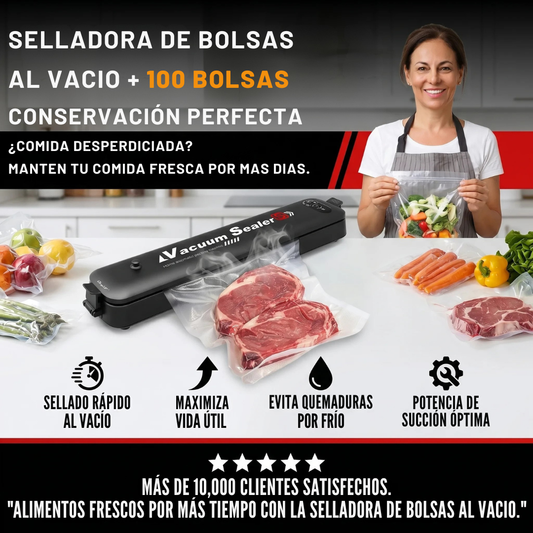 Selladora de bolsas al vacio| Mantén tus alimentos frescos por más tiempo