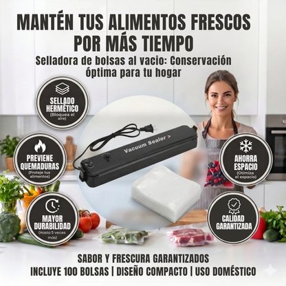 Selladora de bolsas al vacio| Mantén tus alimentos frescos por más tiempo